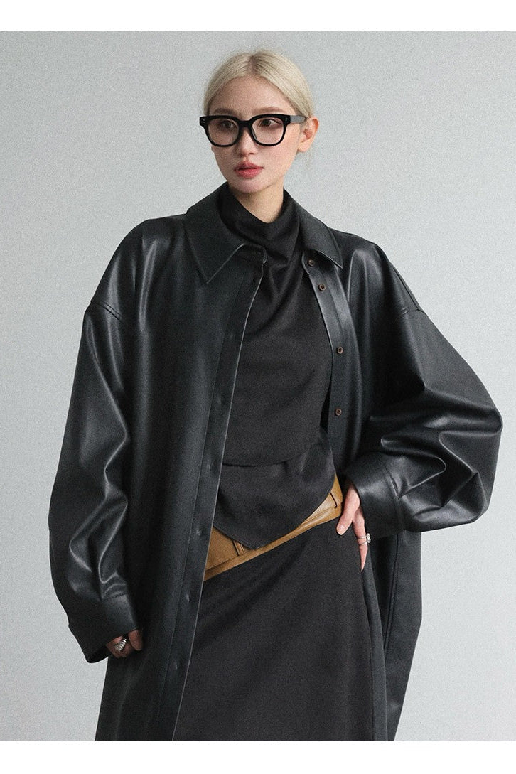 High-neck fake two-piece top B4649