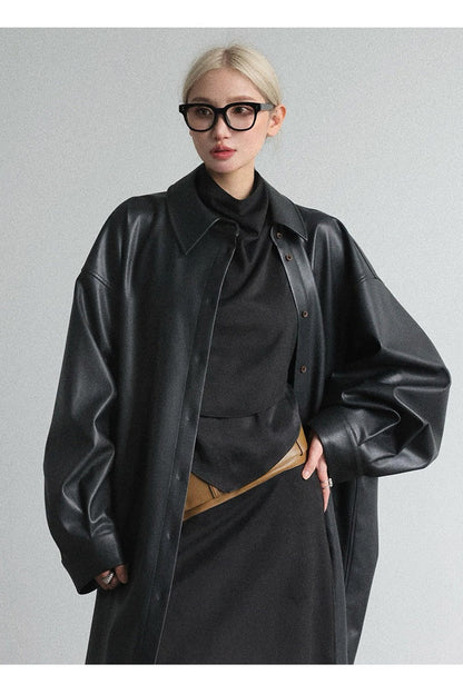 High-neck fake two-piece top B4649
