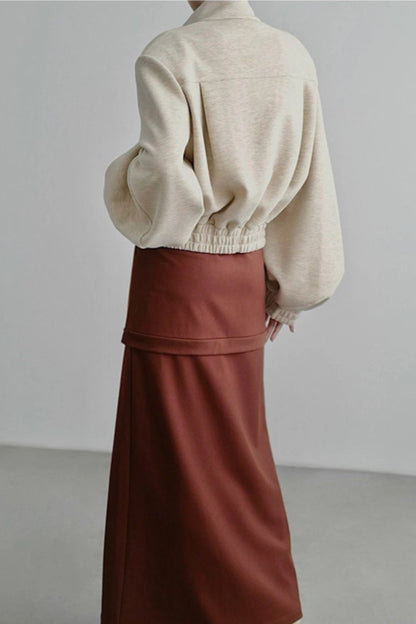 Wide shoulder jacket B4342