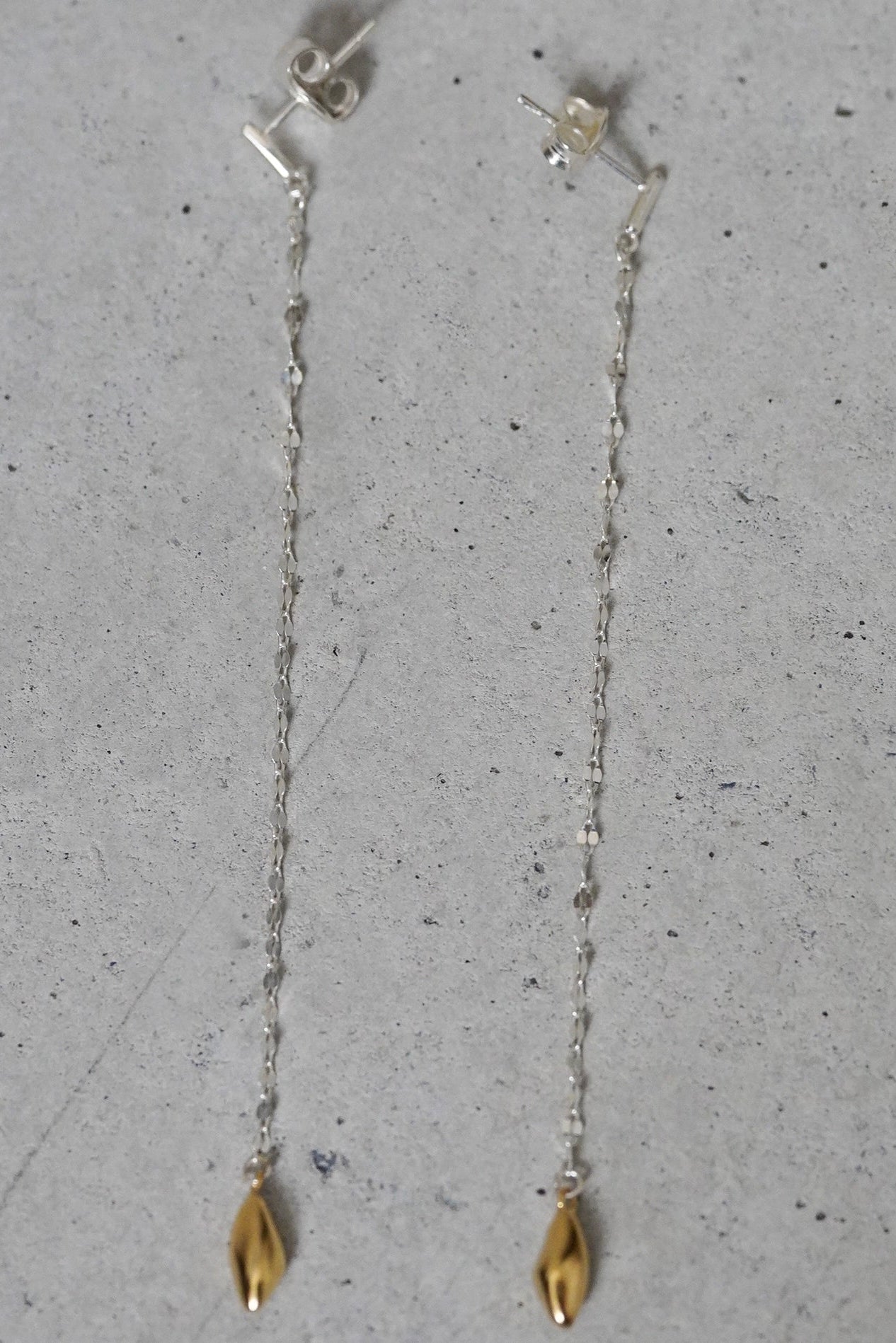 S925 流蘇水滴長耳環 B4495