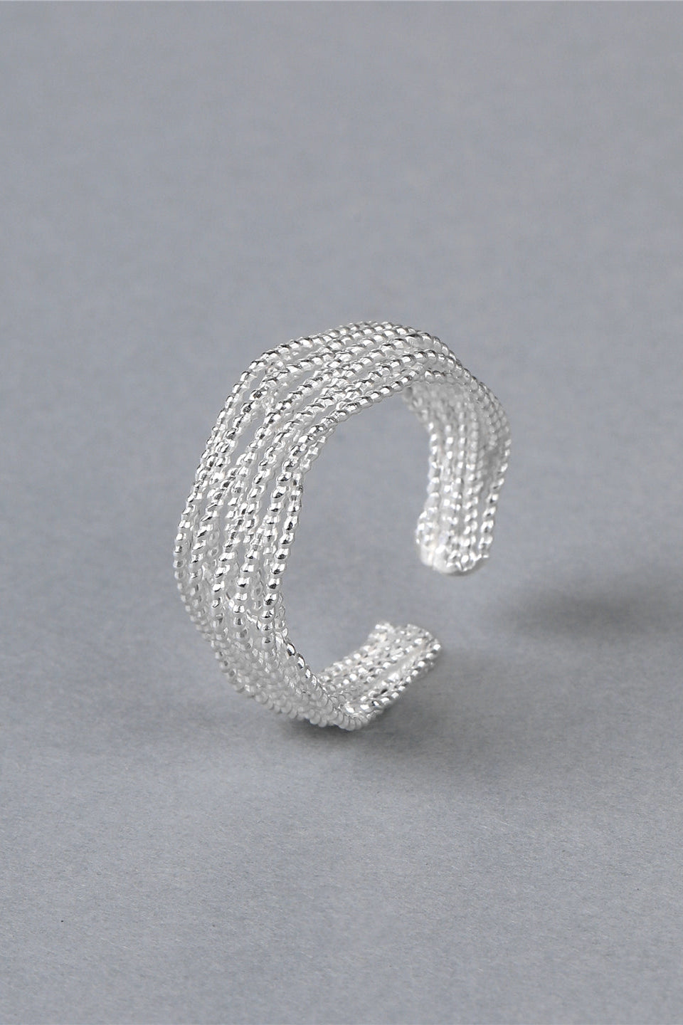 S925 ギャラクシーウーブンスレッドオープンリング　B4521