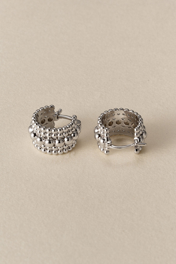 マルチビーズフープピアス　B4961