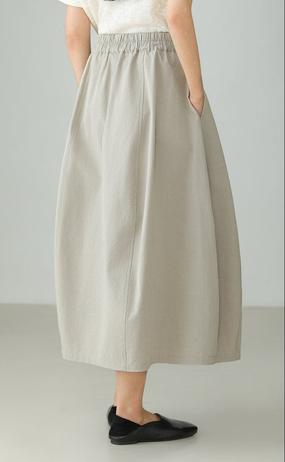 Premium Washed Cotton Balloon Skirt B4896