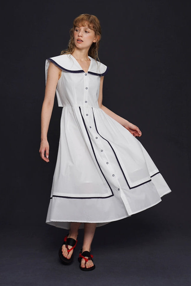 海軍白大領洋裝 B4154