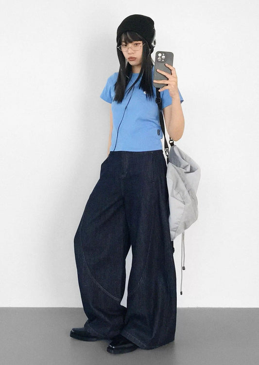 Split Line Look Slim Denim B3107