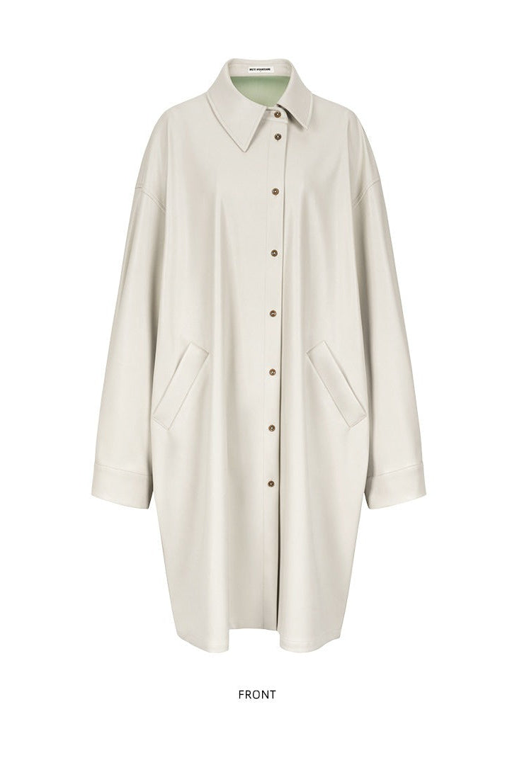 PU Triangle Sleeve Trench Coat B4646