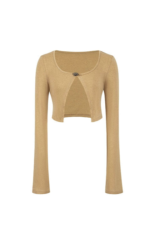 Black knit long sleeve cardigan B4043