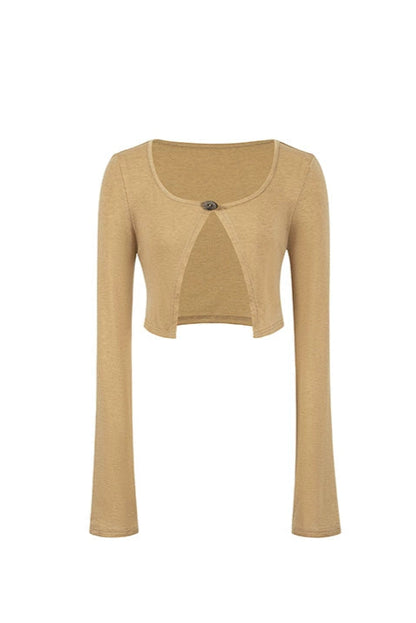 Black knit long sleeve cardigan B4043