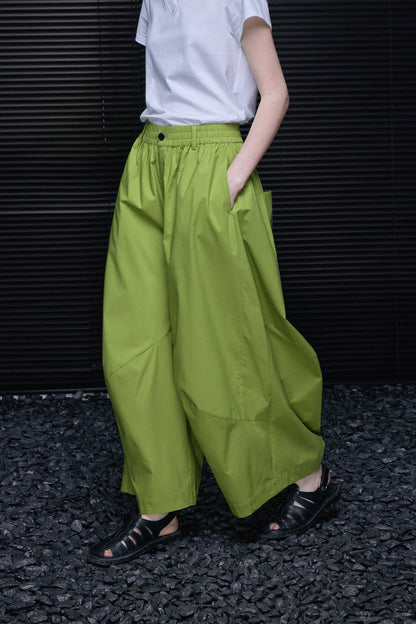 ピュアコットンワイドランタンパンツ　B4732