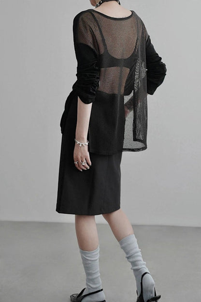 中長直筒裙 B4256