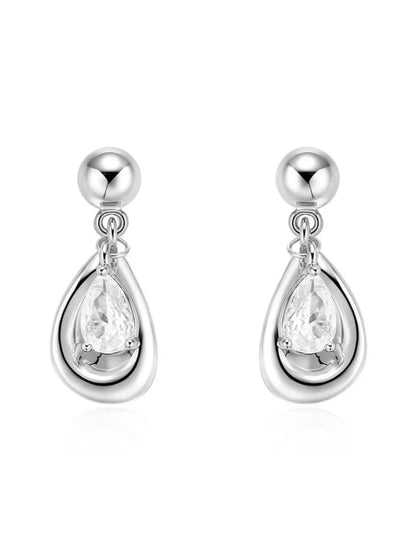 Water drop gemstone earrings B2697