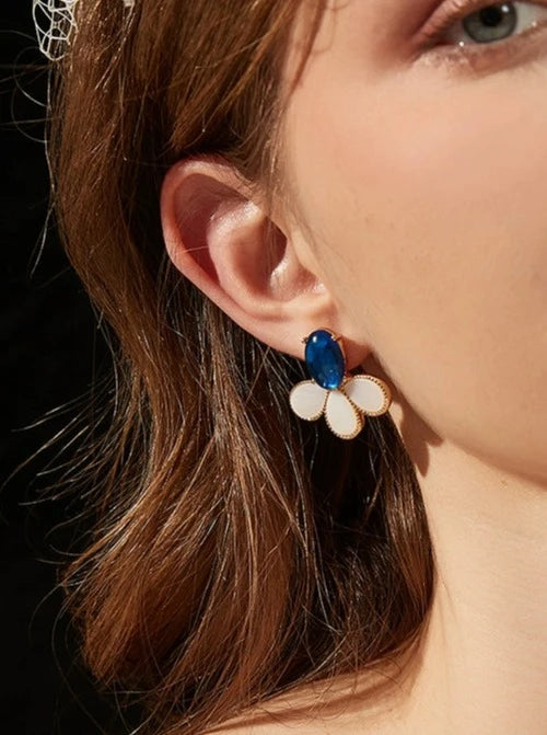 Shell blue earrings B2709