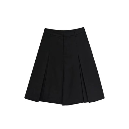 コーヒーカラーAラインワイドスカンツ　B4450