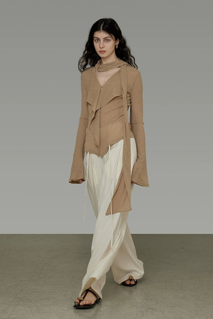 ストリーマーV ネックトップス　B4199