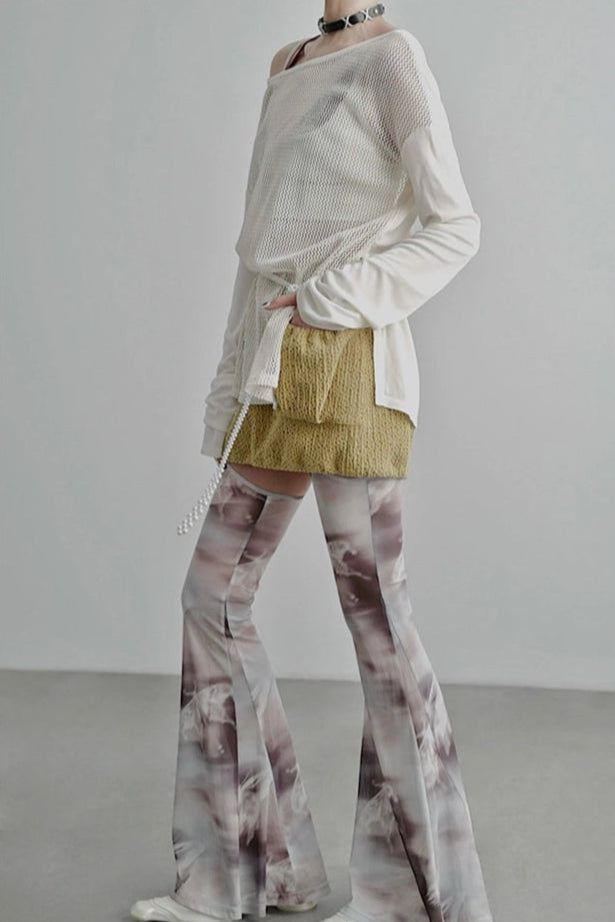 Infinity Mesh Long Sleeve Sweater B4254