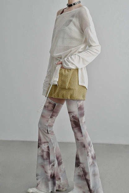 Infinity Mesh Long Sleeve Sweater B4254