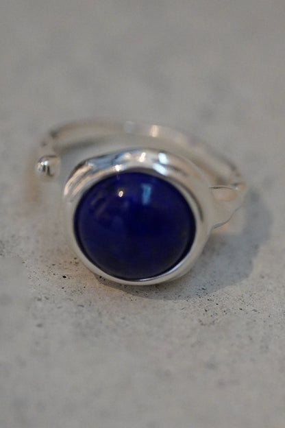 S925 青金石開口戒指和白水晶開口戒指 B4231