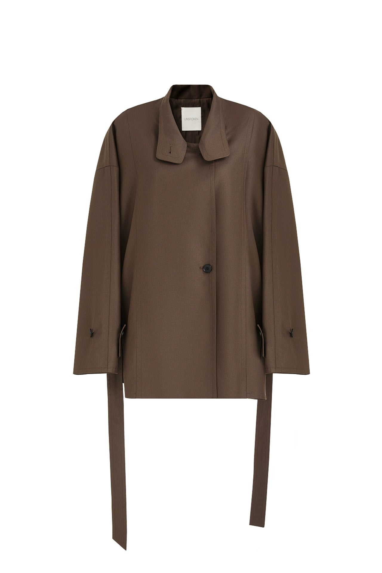 High-end loose short trench coat B4292