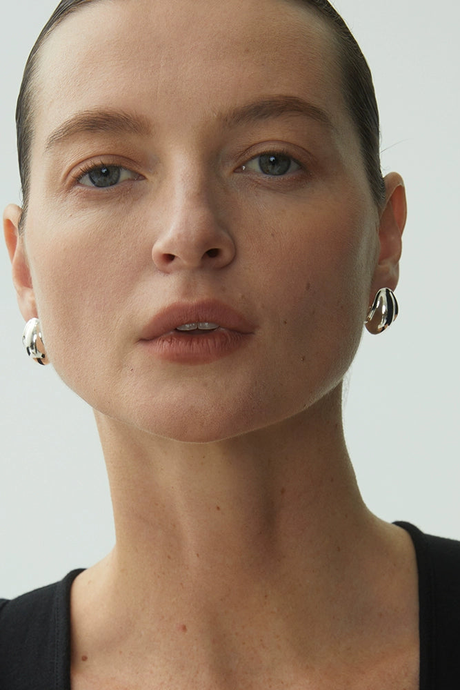 S925ヴィンテージプレーンスタッドピアス　B4245