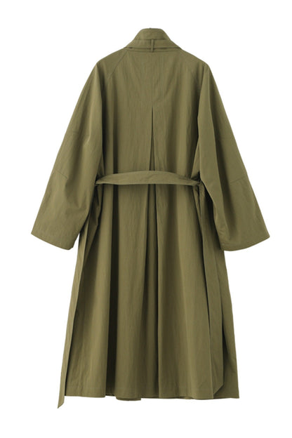 Cotton nylon washed trench coat B4654