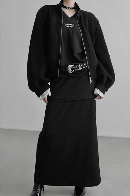 Wide shoulder jacket B4342