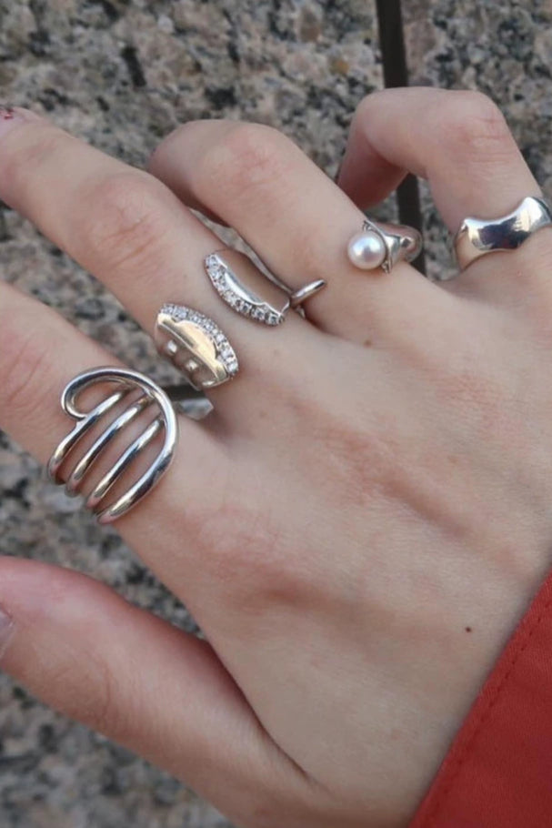 S925開口戒指/線圈戒指 B4233