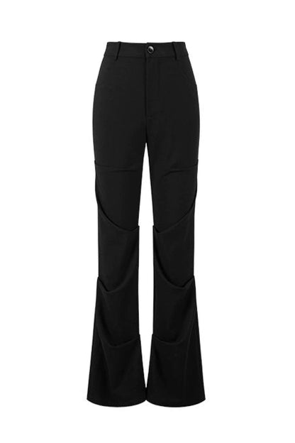 Pleated tapered pants B4349