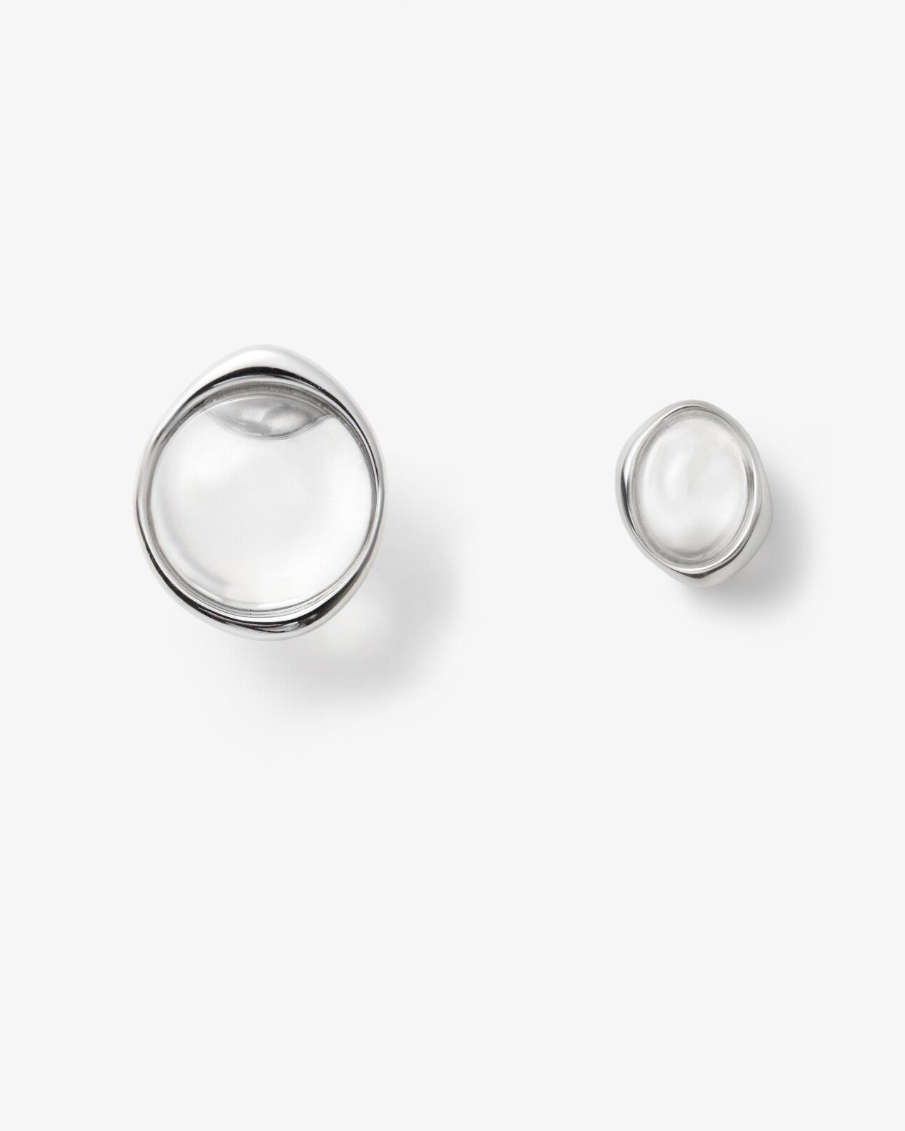 S925 Dewdrop Crystal Stud Earrings B4876