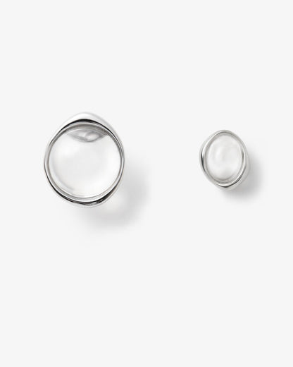 S925 Dewdrop Crystal Stud Earrings B4876