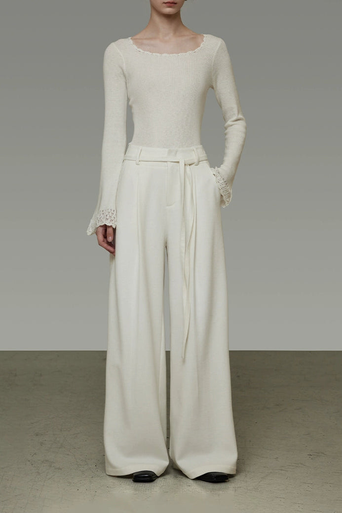 ルーズフィットスリミングワイドパンツ　B4506