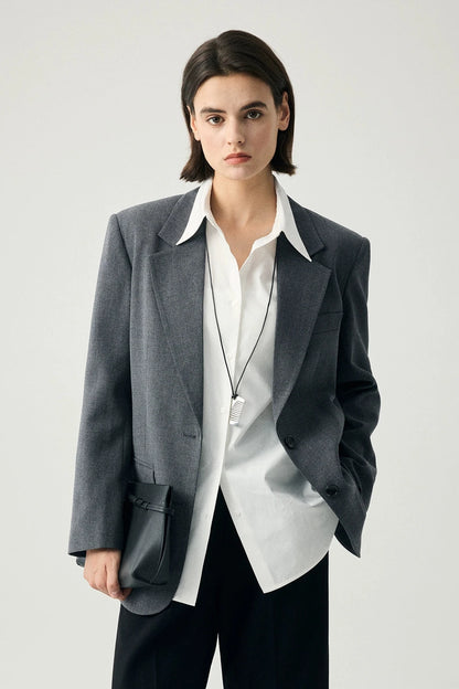 Tencel cotton simple white shirt B3540