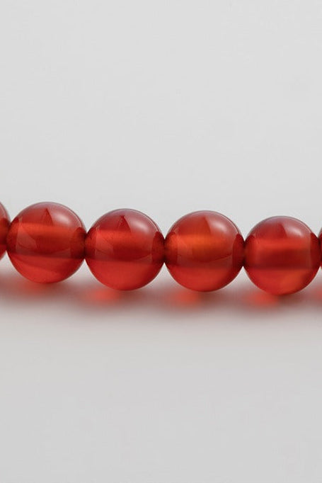 S925紅瑪瑙珠長項鍊 B4376