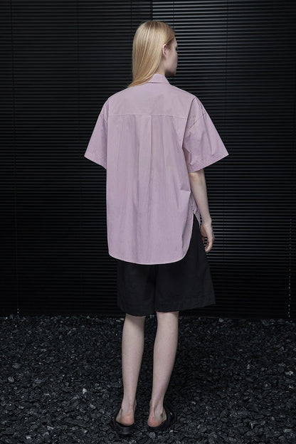 半袖ピンクルーズシャツ　B3866
