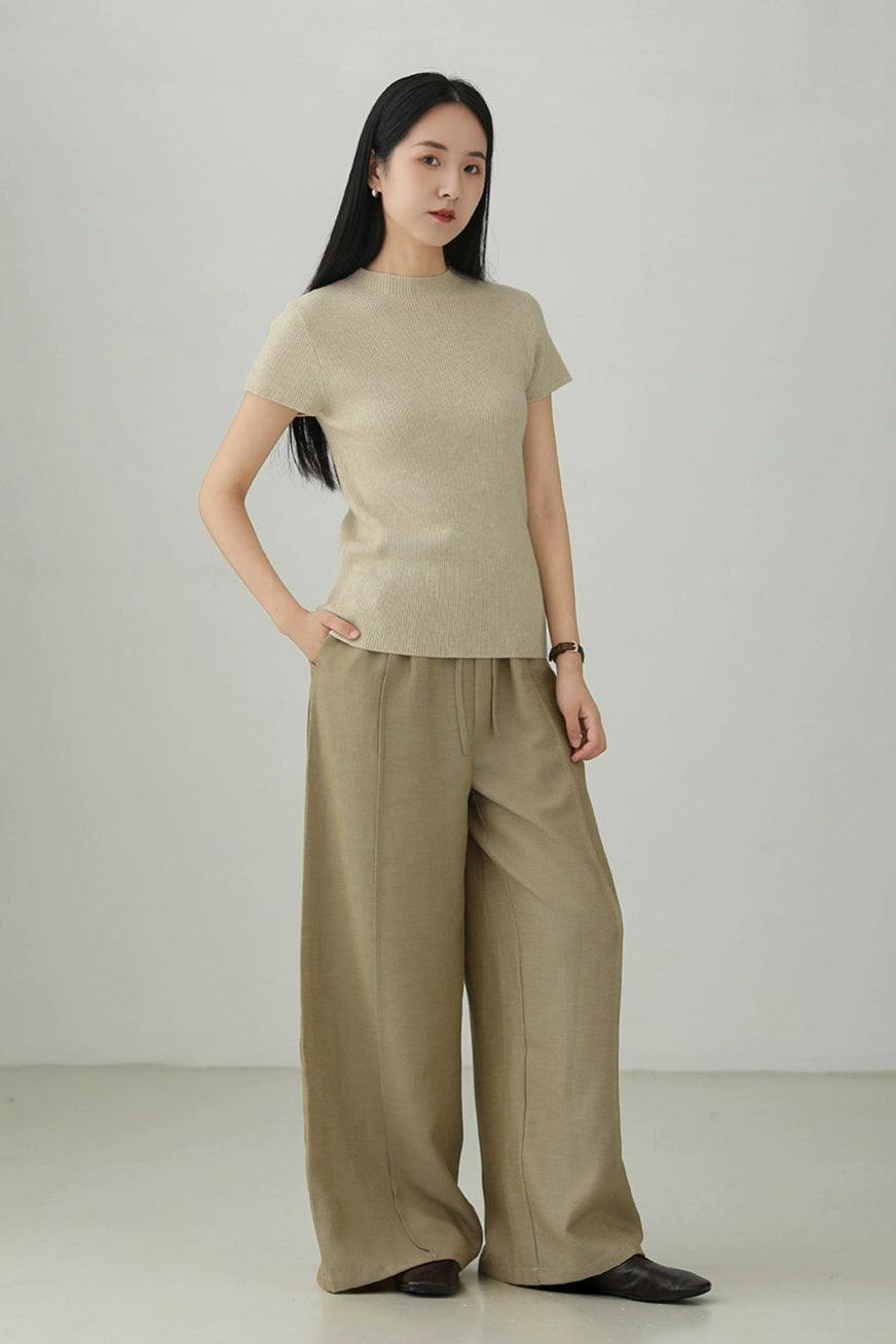 テンセルリネンワイドパンツ　B4266