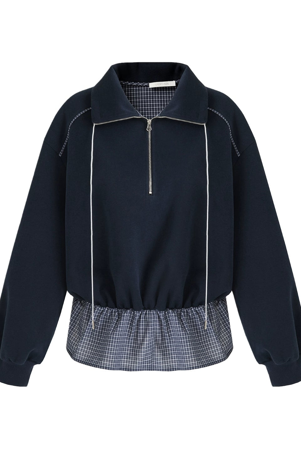 Contrast half-zipper sweatshirt B4441