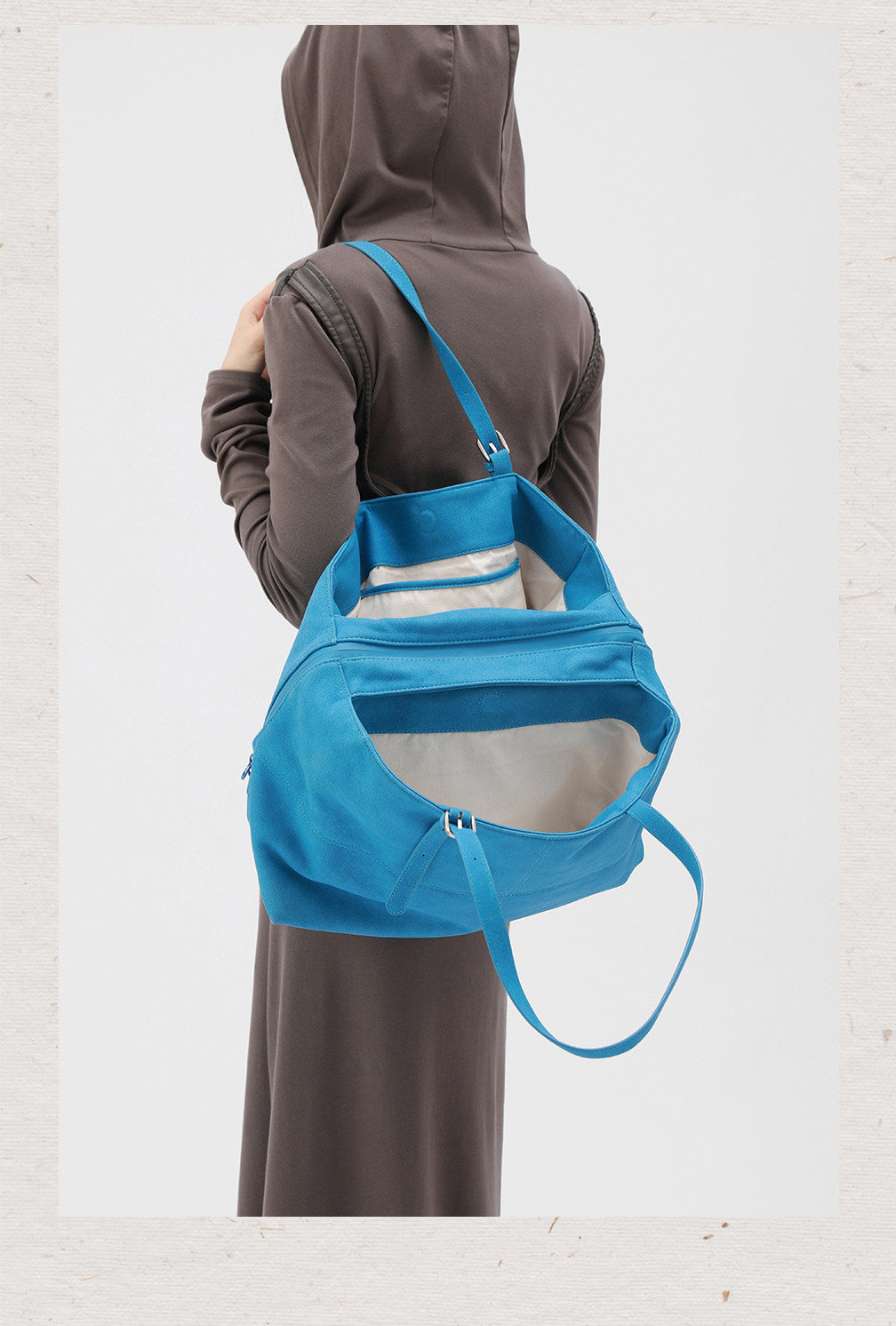 Frosted Leather Large Tote Bag B4807