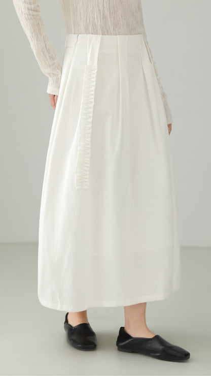 Tencel Cotton Frill Edge Bubble Skirt B4724