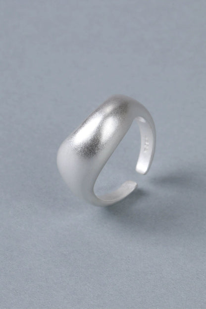 S925 幾何金銀開口戒指 B4520