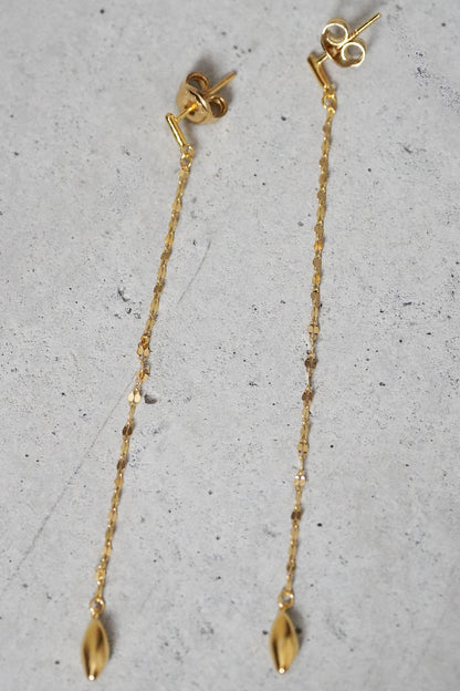 S925 流蘇水滴長耳環 B4495