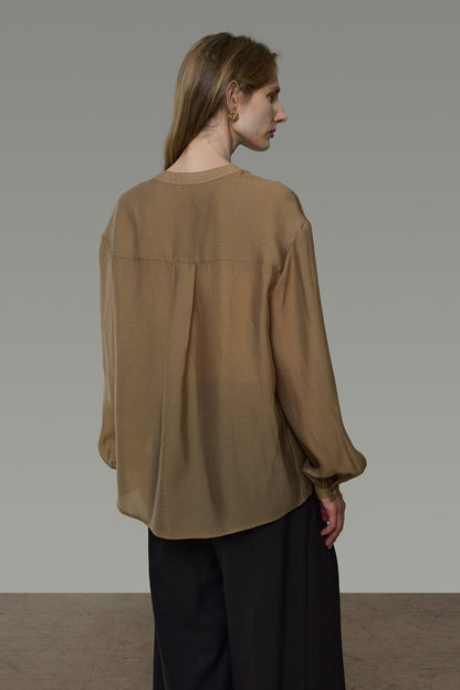 Sequined Embroidered French Loose Blouse B4938