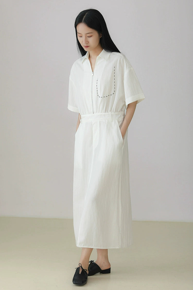 テンセルキュプラシャツワンピース　B3963