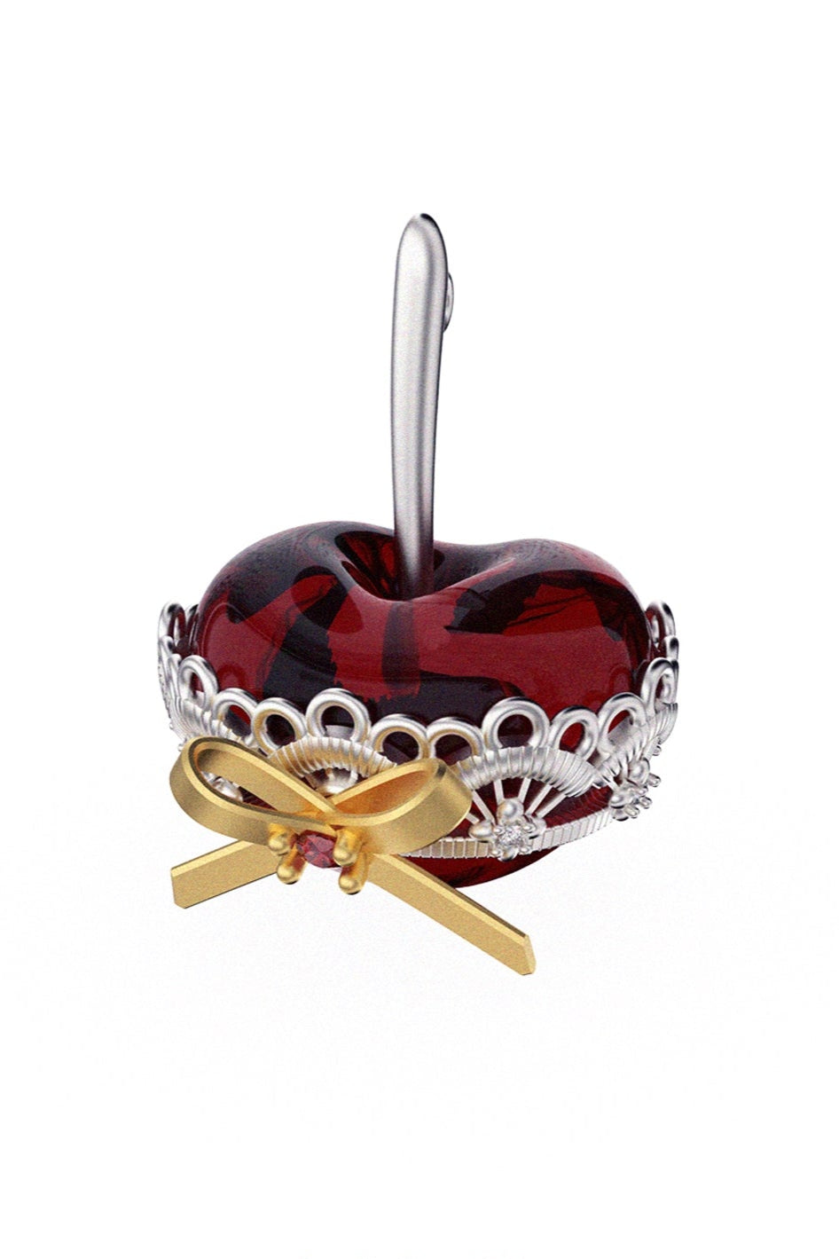 S925 Peach Cherry Lemon Sweet Earrings (Single) B3924