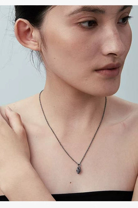 S925 Hanging Bell Vine Pendant Necklace B4535