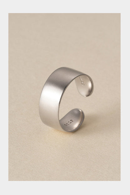 S925プレーンサークルマットオープンリング　B4720