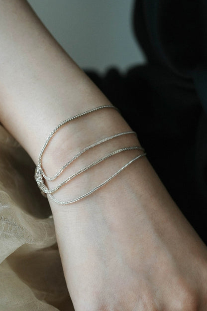 S925ヴィンテージクチナシファイバーニッチブレスレット　B4149