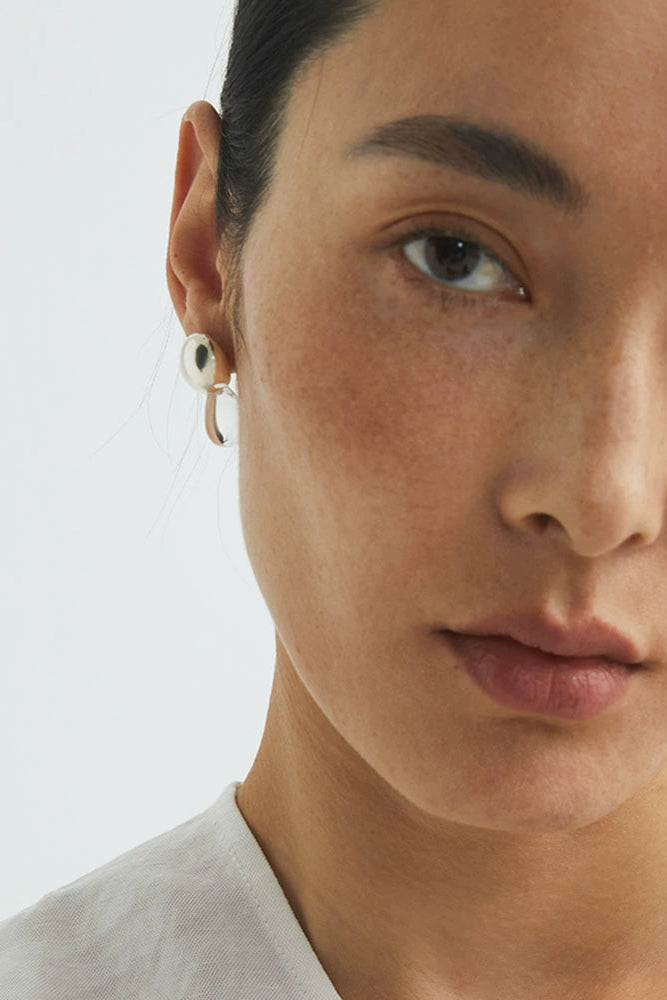 S925ウオータードロップクリスタルピアス　B4247