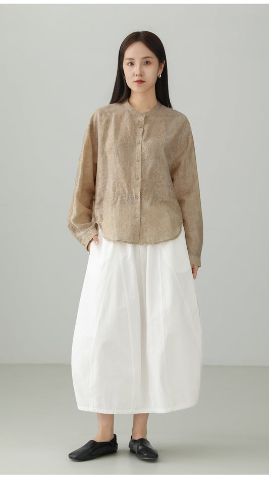 プレミアムリヨセルジャカードライトアウターシャツ　B4725