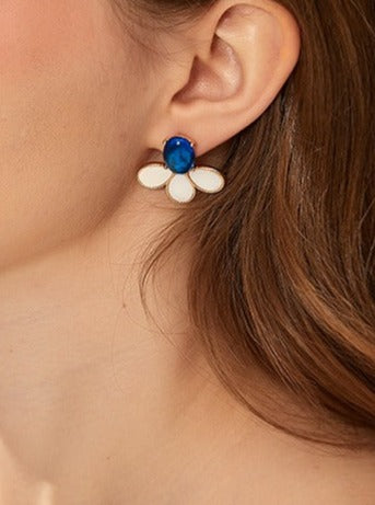 Shell blue earrings B2709