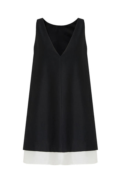 Two-Tone Two-Way Sleeveless Dress B4769