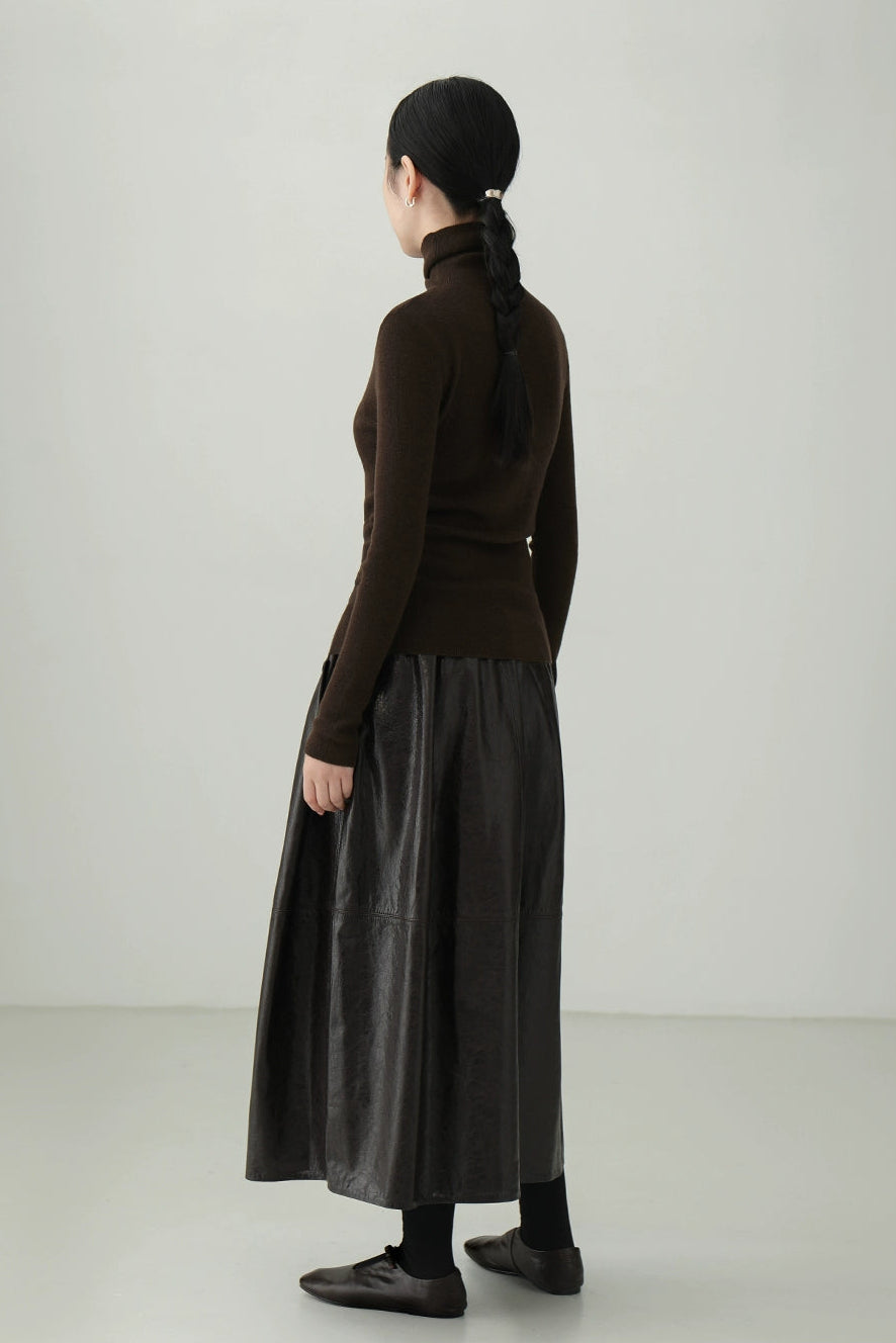 100% ウールウルトラファインハイネックセーター　B4531